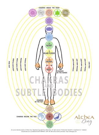 Human Subtle Body and Chakra Chart